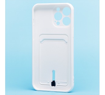 Чехол-накладка - SC304 с картхолдером для "Apple iPhone 13 Pro Max" (white) (218013)#2099657