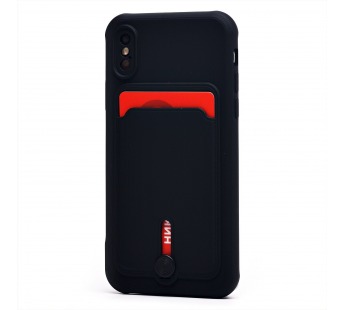 Чехол-накладка SC304 с картхолдером для Apple iPhone X/iPhone XS (black) (218015)#1888803