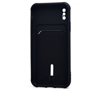 Чехол-накладка SC304 с картхолдером для Apple iPhone X/iPhone XS (black) (218015)#2099656