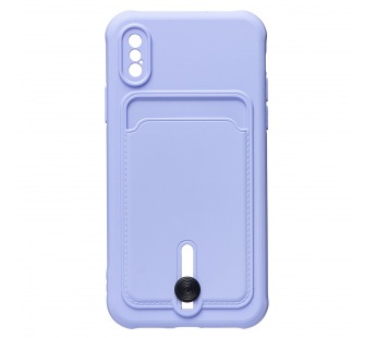 Чехол-накладка - SC304 с картхолдером для "Apple iPhone X/iPhone XS" (light violet) (218017)#1888972