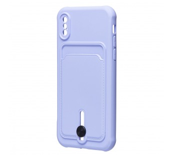 Чехол-накладка - SC304 с картхолдером для "Apple iPhone X/iPhone XS" (light violet) (218017)#2099655