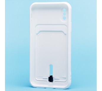 Чехол-накладка - SC304 с картхолдером для "Apple iPhone X/iPhone XS" (white) (218016)#1888974
