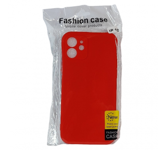 Чехол для iPhone 12 TPU with cloth красный#2035074