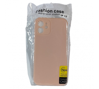 Чехол для iPhone 12 TPU with cloth розовый#2035070