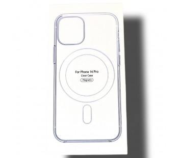 Чехол для iPhone 14 Pro Magsafe прозрачный, в упаковке#2029523