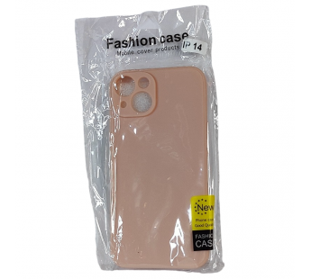 Чехол для iPhone 14 TPU with cloth розовый#2035396
