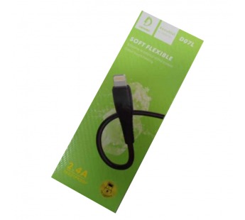 Кабель USB - Lightning DENMEN D07L (2.4A/1m) черный#2042647