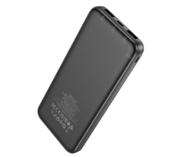 Портативный аккумулятор 10000mAh 2гн.USB 5V, 2,0A BJ33, чёрный "BoroFone"#1894224