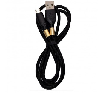 Кабель USB - MicroUSB Borofone BX92 (2.4A, оплетка ткань) Черный#1894950
