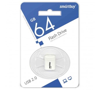 Флеш-накопитель USB 64GB Smart Buy Lara белый#1893157