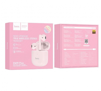 Беспроводные Bluetooth-наушники Hoco TWS EW19 Plus (pink) (215475)#1894024
