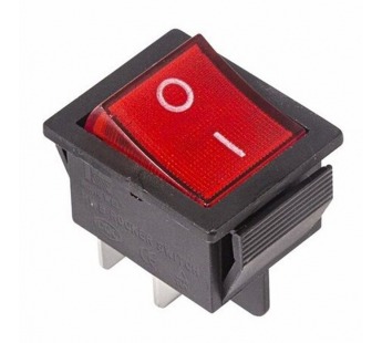 Выключатель клавишный 250V 16А (4с) ON-OFF красный с подсветкой (RWB-502, SC-767, IRS-201-1) Rexant#2135636
