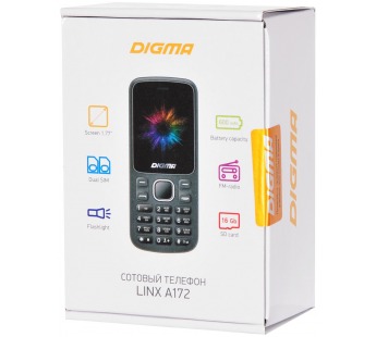 Мобильный телефон Digma Linx A172 (2SIM) Черный#1891433