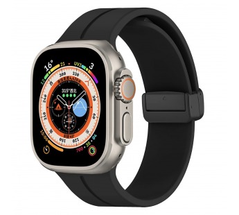 Ремешок - ApW29 Apple Watch 38/40/41мм силикон на магните (black) (218424)#2004423