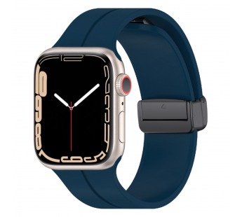 Ремешок - ApW29 Apple Watch 38/40/41мм силикон на магните (dark blue) (218429)#2004425