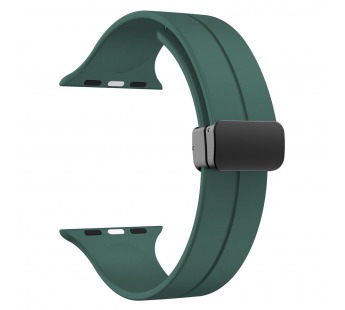 Ремешок - ApW29 Apple Watch 38/40/41мм силикон на магните (pine green) (218435)#2004429