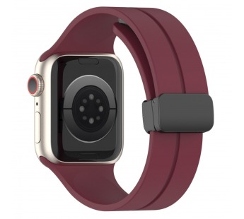 Ремешок - ApW29 Apple Watch 42/44/45мм силикон на магните (bordo) (218416)#2004439