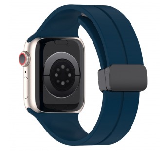 Ремешок - ApW29 Apple Watch 42/44/45мм силикон на магните (dark blue) (218413)#2004442