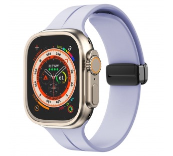 Ремешок - ApW29 Apple Watch 42/44/45мм силикон на магните (light violet) (218417)#1963897
