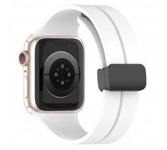 Ремешок - ApW29 Apple Watch 42/44/45мм силикон на магните (white) (218405)#2004453