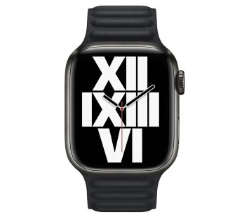 Ремешок - ApW31 Apple Watch 38/40/41мм экокожа на магните (black) (218822)#2004050