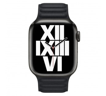 Ремешок - ApW31 Apple Watch 42/44/45мм экокожа на магните (black) (218816)#1945869