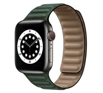 Ремешок - ApW31 Apple Watch 42/44/45мм экокожа на магните (green) (218815)#1945956