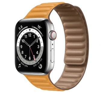 Ремешок - ApW31 Apple Watch 42/44/45/49 mm экокожа на магните (orange) (218814)#1945955