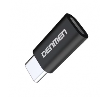 Переходник DENMEN DU11 Micro USB - Type C (черный)#1940983