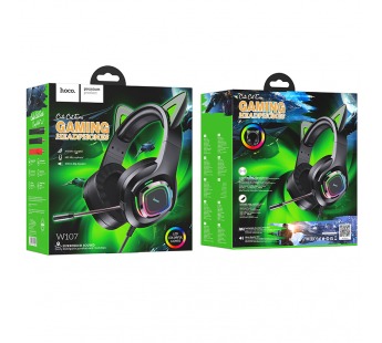 Игровые полноразмерные проводные наушники HOCO W107 Elf Cat#1893765