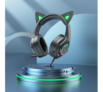 Игровые полноразмерные проводные наушники HOCO W107 Elf Cat#1893760