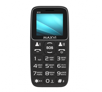 Мобильный телефон Maxvi B110 Black (1,77"/0,3МП/1000 mAh)#1893448