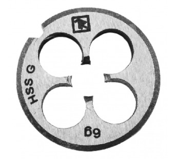 MD12125 Плашка D-COMBO круглая ручная М12х1.25, HSS, Ф38х10 мм  #1894403