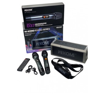 Колонка Bluetooth WEKOME D37 (OutDoor/Mega Bass/RGB/AUX/USB/FM/16000mAh/Dual Mic/120W) Черный#1896607