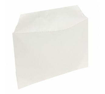 Пакет бумажный 10*11,5см плоское дно, белый 40г, б/печати 1/100/3000шт #1894472