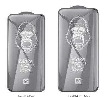 Защитное стекло Hoco G1 iPhone 14 Pro Max, ударопрочное, 3D, цвет черный#1894610