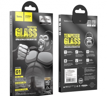 Защитное стекло Hoco G1 iPhone14 Pro, ударопрочное, 3D, цвет черный#1894618