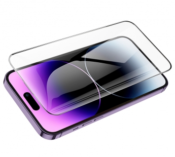 Защитное стекло Hoco G1 iPhone14 Pro, ударопрочное, 3D, цвет черный#1894620