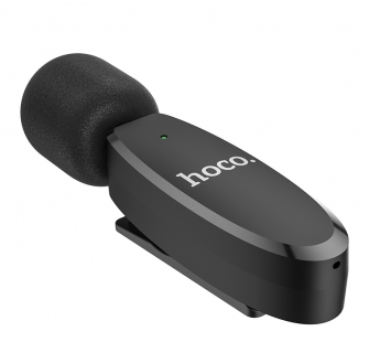 Микрофон потоковый беспроводной Hoco L15 (микрофон+ресивер для Iphone) черный#1894643