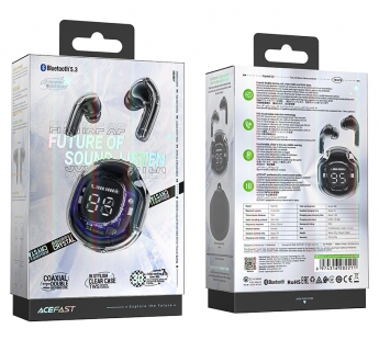 Наушники Bluetooth ACEFAST T8, в кейсе, сенсорные, цвет черный#1894667