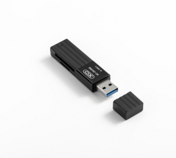 КартРидер XO DK05B 2в1 (Micro SD/SD) USB3.0 черный#1895310