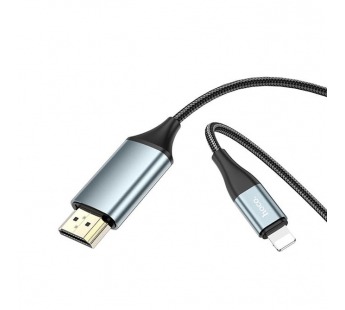 Кабель MHL to HDMI adapter HOCO UA15 Lightning (черный) 2м#2114789