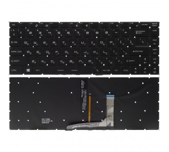 Клавиатура для MSI GF65 Thin 10UE черная c белой подсветкой#1924620