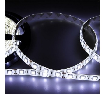 LED лента силикон,10 мм, IP65, SMD 5050, 60 LED/m, 6500K, 12 V, цвет свечения, белый холодный "Lampe#2022458