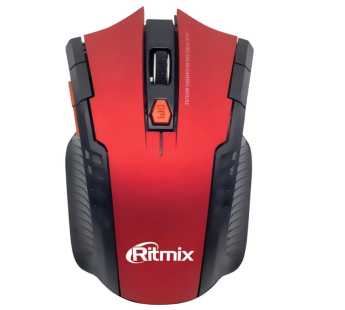 Мышь беспроводная RITMIX RMW-115 Red,Разр:800/1200/1600,Кнопки:5 + 1 кол.-кн.,Диапазон:8-10 м,Пит.: 2xAAA (1/60)#1896935