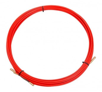 Протяжка кабельная (мини УЗК в бухте), стеклопруток, d=3,5мм, 15м, красная "Rexant"#2100840