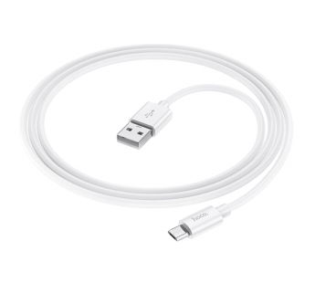 Кабель USB - Micro USB HOCO X87 "Magic silicone" (2.4А, 100см) белый#2126340