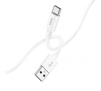 Кабель USB - Type-C HOCO X87 "Magic silicone" (3А, 100см) белый#1986734