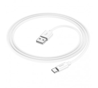 Кабель USB - Type-C HOCO X87 "Magic silicone" (3А, 100см) белый#1986736