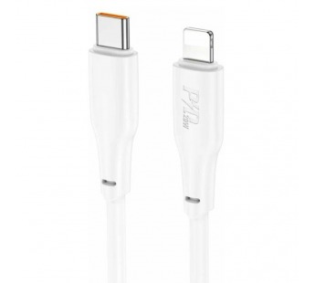 Кабель Type-C - Apple Lightning HOCO X93 Force PD 20W (2.4A, 100см) белый#1898178